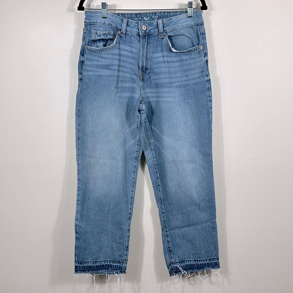 Rewash Women Blue Jeans Denim Ankle Detail Raw Hem Size 29/9